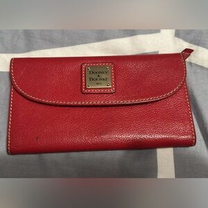 Dooney & Bourke Red Leather Clutch